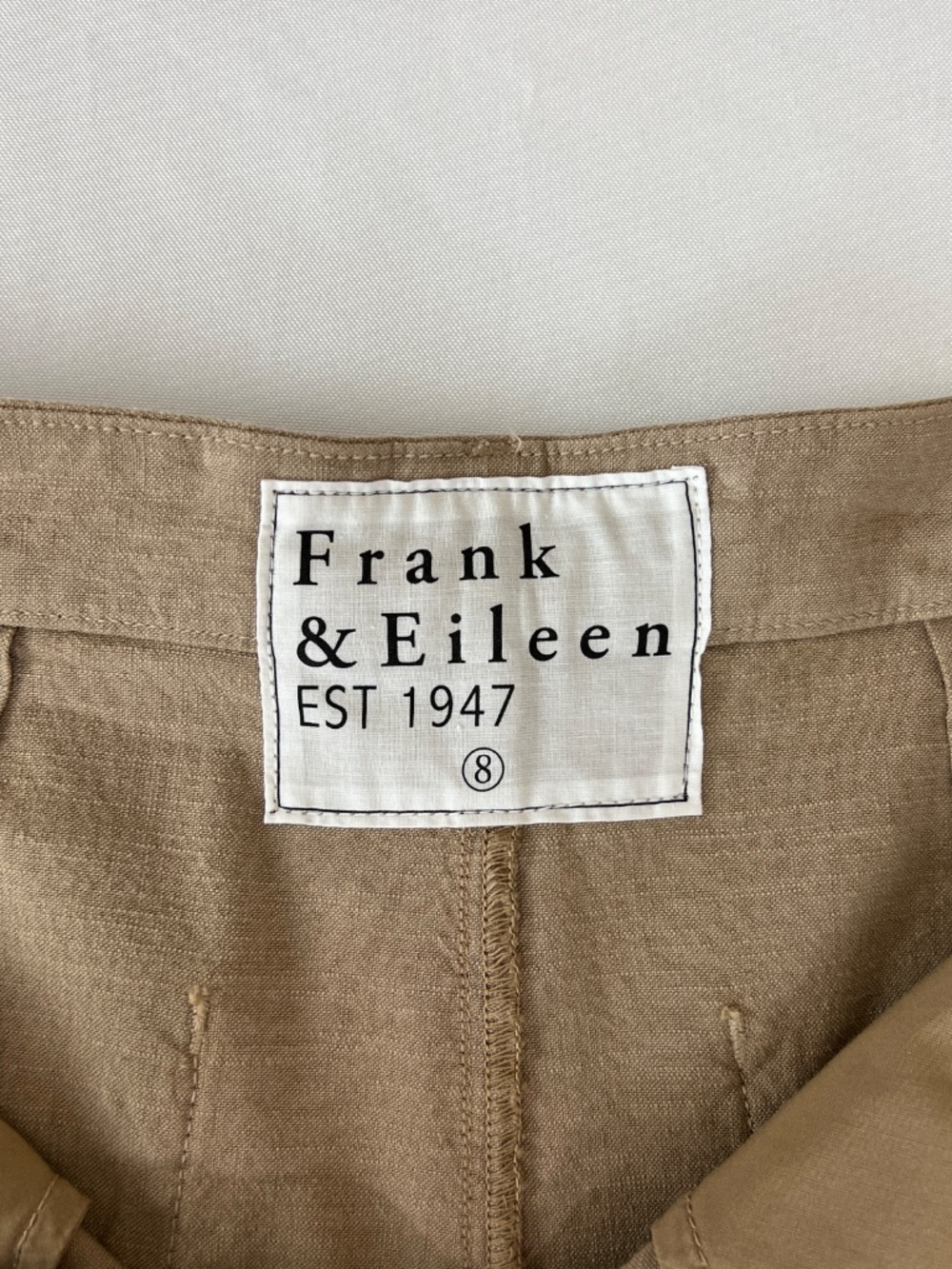 Frank & Eileen Waterford Walking Shorts In Tiramisu /Tan Linen Blend Size 8 - Picture 8 of 14